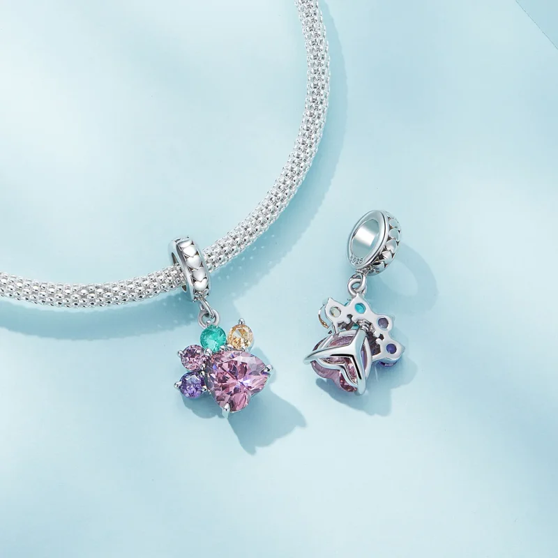 (zdjęcie do) Pandora Style Kolorowy Uroczy Wisiorek z Pazurkiem - SCC2478 - Wyświetl 4