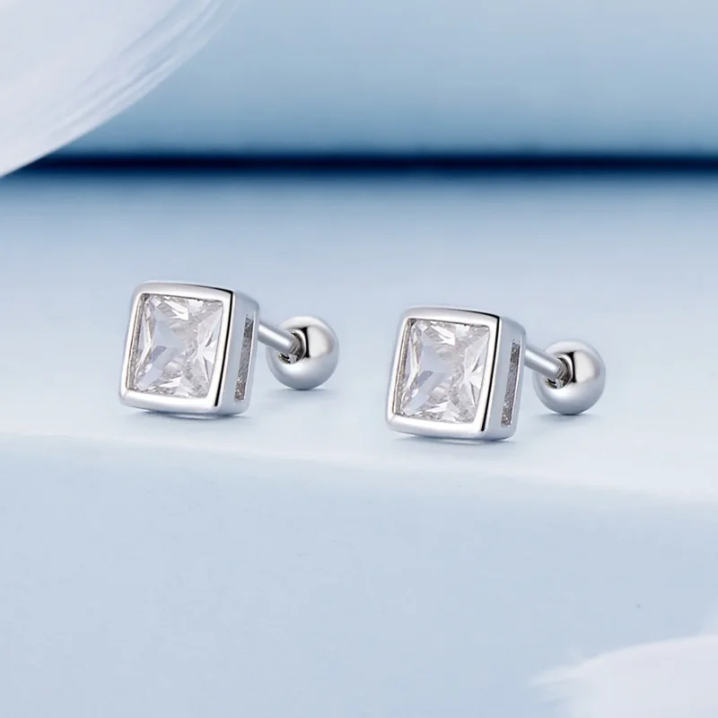 (zdjęcie do) Pandora Style Księżniczka Zirconia Kolczyki sztyfty - BSE885-L - Wyświetl 2