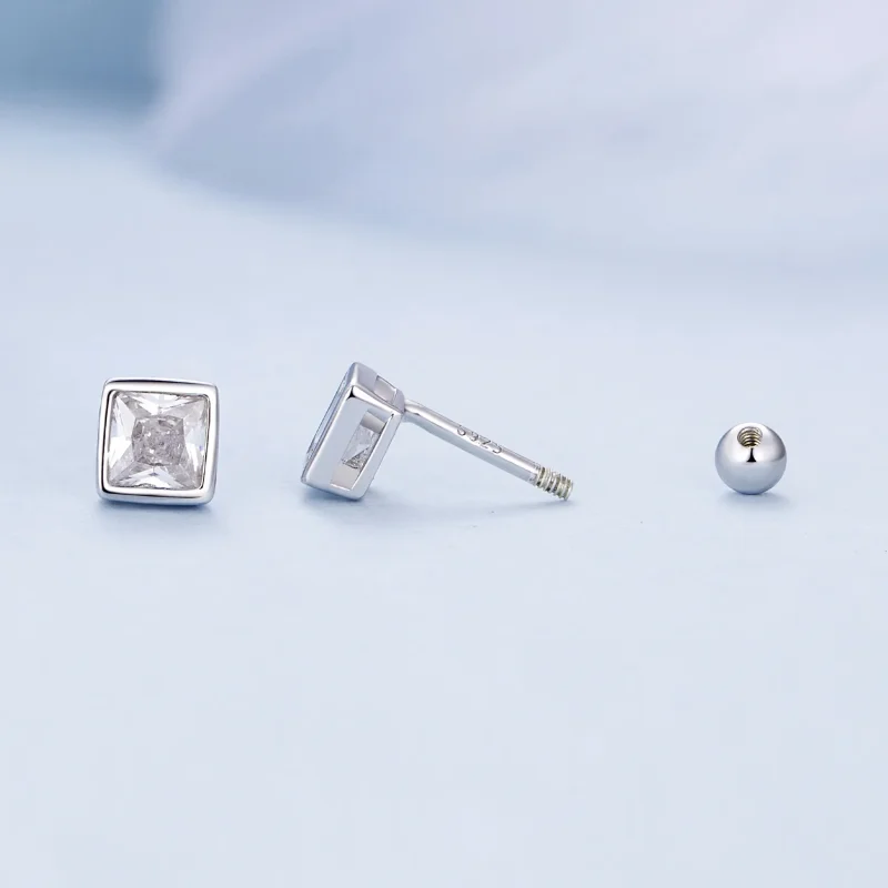 (zdjęcie do) Pandora Style Księżniczka Zirconia Kolczyki sztyfty - BSE885-L - Wyświetl 4