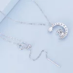 Pandora Style Księżycowy Naszyjnik Z Królikiem - BSN302