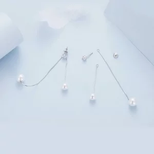 Pandora Style Kwast Koralików Kolczyki Wiszące - BSE890