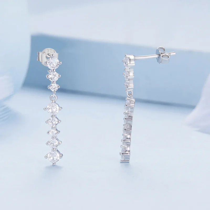 (zdjęcie do) Pandora Style Kwiatki z Frędzlami Kolczyki - BSE870 - Wyświetl 2