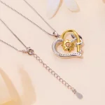 Pandora Style Love Moissanite Necklace (Jeden certyfikat) - MSN012