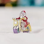 Pandora Style Luminous Santa Claus Is Here Charm - SCC2645