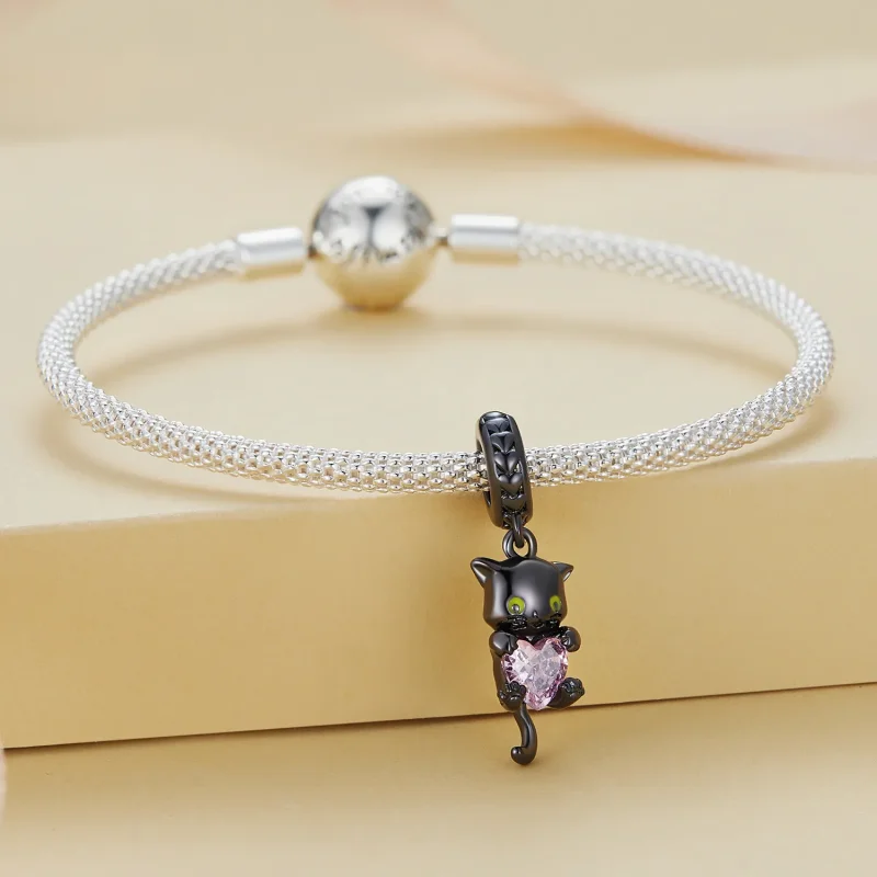 (zdjęcie do) Pandora Style Mały Czarny Kotek - BSC800 - Wyświetl 2