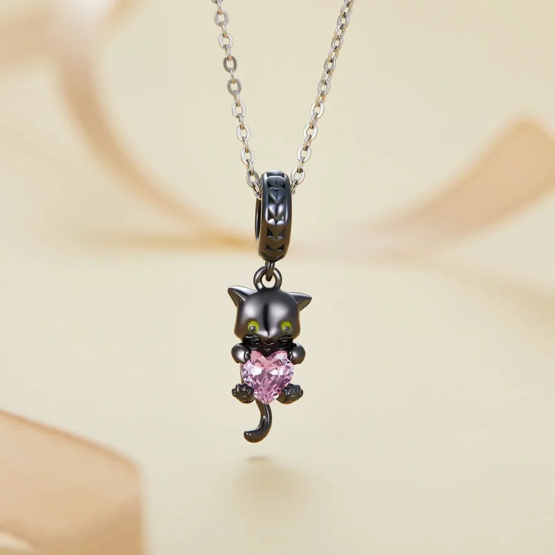 (zdjęcie do) Pandora Style Mały Czarny Kotek - BSC800 - Wyświetl 3