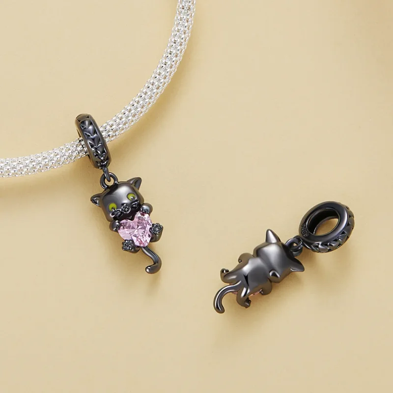 (zdjęcie do) Pandora Style Mały Czarny Kotek - BSC800 - Wyświetl 4