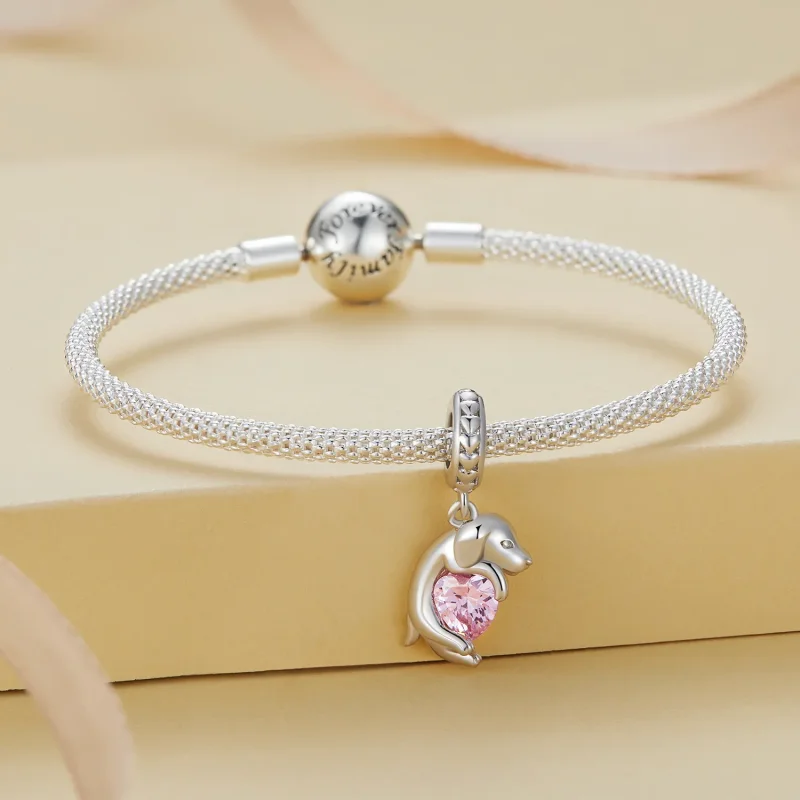 (zdjęcie do) Pandora Style Mały Wisiorek Złotego Retrievera - BSC799 - Wyświetl 2