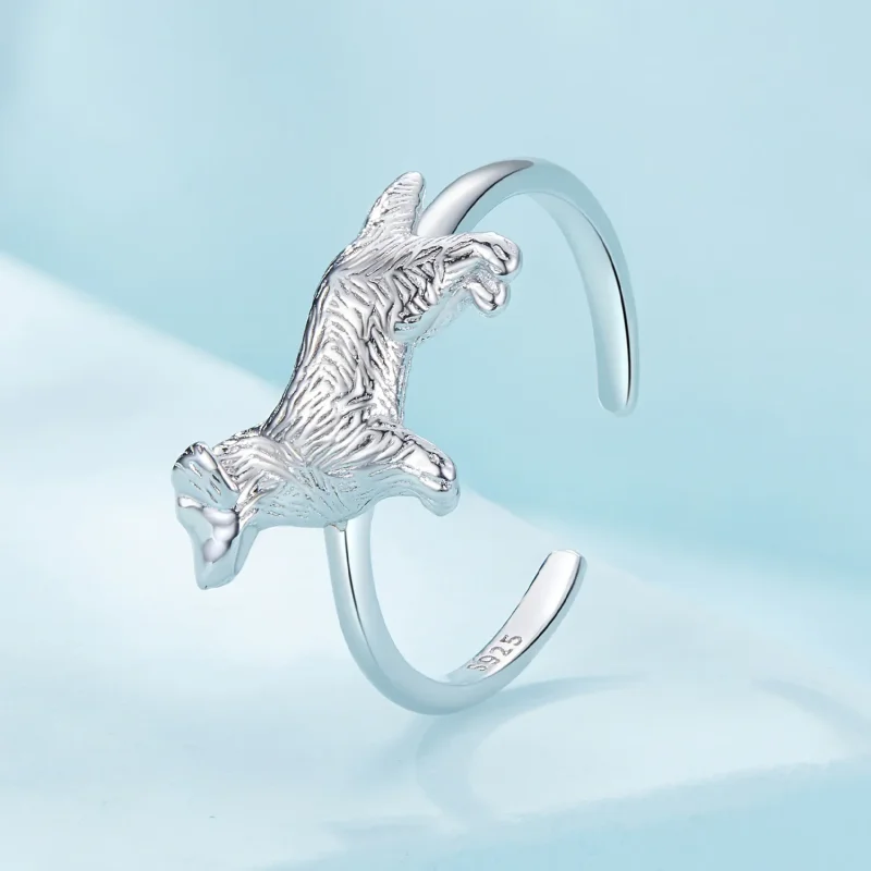 (zdjęcie do) Pandora Style Mały Złoty Retriever Pierścionek - SCR952 - Wyświetl 2
