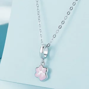 Pandora Style Mini Biały Dangling z pazurami kota - SCC2476-A
