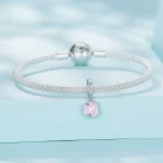Pandora Style Mini Biały Dangling z pazurami kota - SCC2476-A