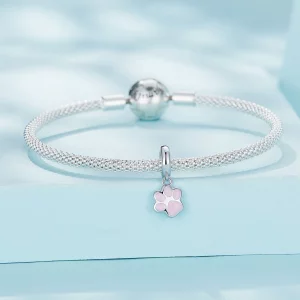 Pandora Style Mini Biały Dangling z pazurami kota - SCC2476-A