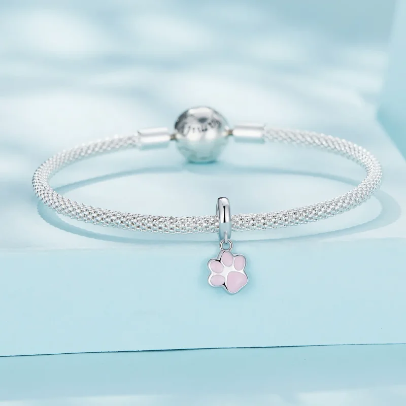 (zdjęcie do) Pandora Style Mini Biały Dangling z pazurami kota - SCC2476-A - Wyświetl 3