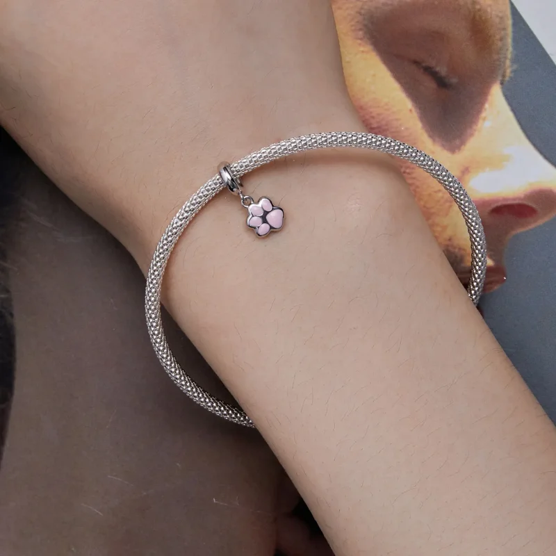(zdjęcie do) Pandora Style Mini Biały Dangling z pazurami kota - SCC2476-A - Wyświetl 5