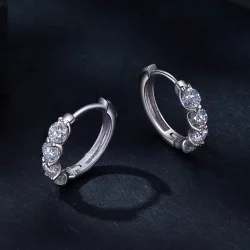 Pandora Style Moissanite Kolczyki Wieszaki - MSE030