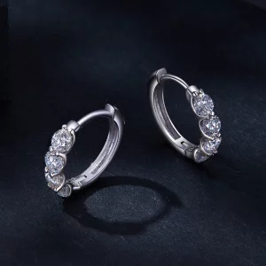 Pandora Style Moissanite Kolczyki Wieszaki - MSE030