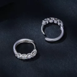 Pandora Style Moissanite Kolczyki Wieszaki - MSE030