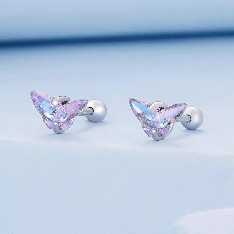 (zdjęcie do) Pandora Style Motyl Nitkowy Kolczyki w Kształcie Śrubki - BSE797 - Wyświetl 2