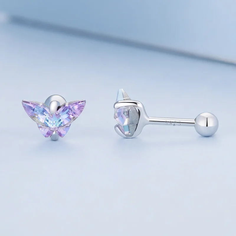 (zdjęcie do) Pandora Style Motyl Nitkowy Kolczyki w Kształcie Śrubki - BSE797 - Wyświetl 3