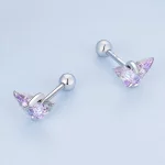 Pandora Style Motyl Nitkowy Kolczyki w Kształcie Śrubki - BSE797