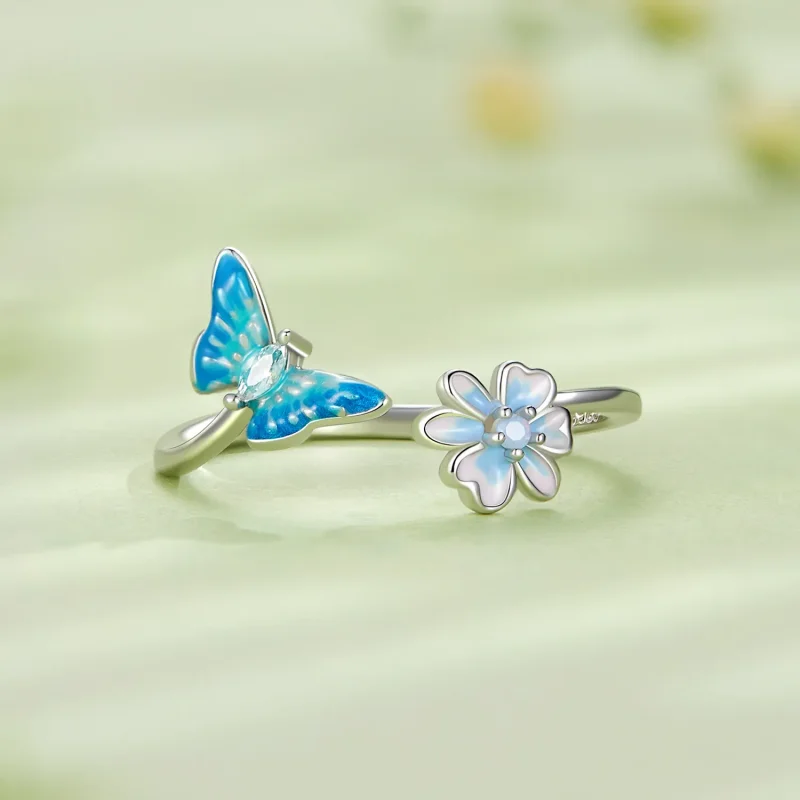 (zdjęcie do) Pandora Style Motyl Otwarty Pierścionek - SCR911 - Wyświetl 3