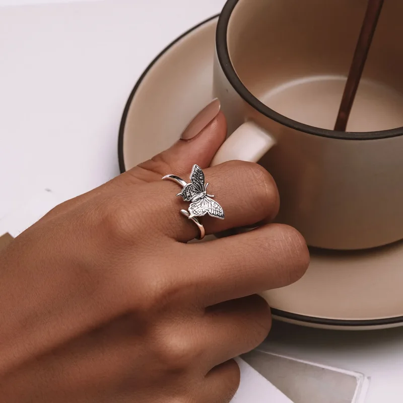 (zdjęcie do) Pandora Style Motyl Otwarty Pierścionek - SCR966-E - Wyświetl 5