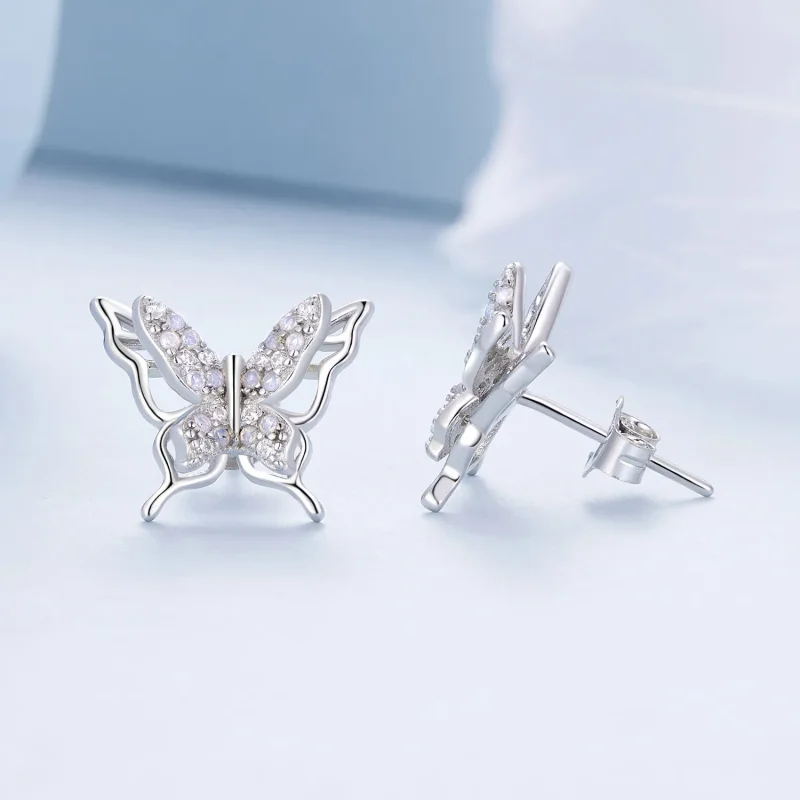 (zdjęcie do) Pandora Style Motylkowe Kolczyki Sztyfty - BSE910 - Wyświetl 4
