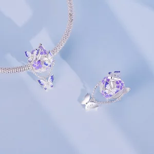 Pandora Style Motyw Motyla Zawieszka na Sznurku - SCC2460