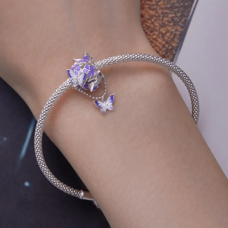 (zdjęcie do) Pandora Style Motyw Motyla Zawieszka na Sznurku - SCC2460 - Wyświetl 5