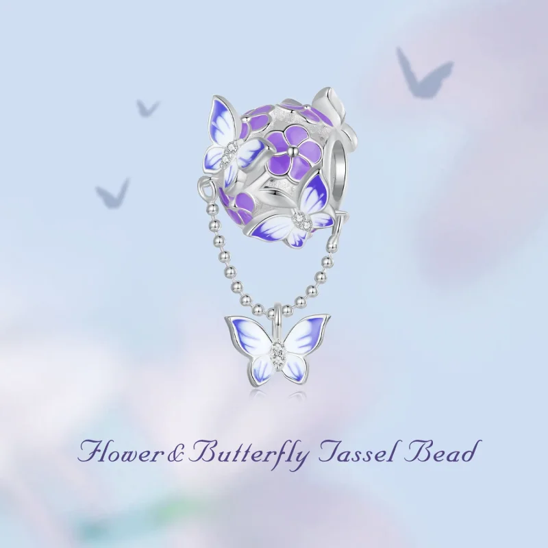 (zdjęcie do) Pandora Style Motyw Motyla Zawieszka na Sznurku - SCC2460 - Wyświetl 6