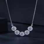 Pandora Style Naszyjnik z 0,3 ct Moissanite (Jeden certyfikat) - MSN022