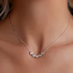 Pandora Style Naszyjnik z 0,3 ct Moissanite (Jeden certyfikat) - MSN022