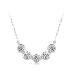 Pandora Style Naszyjnik z 0,3 ct Moissanite (Jeden certyfikat) - MSN022