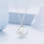 Pandora Style Naszyjnik z Księżycem i Motylem - BSN353