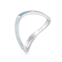 Pandora Style Niebieski Pierścień z Kością Życzeń - SCR945-LB
