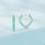 Pandora Style Niebieskie Kolczyki Wisiorki z Błękitnym Diamentem - SCE1569-GN