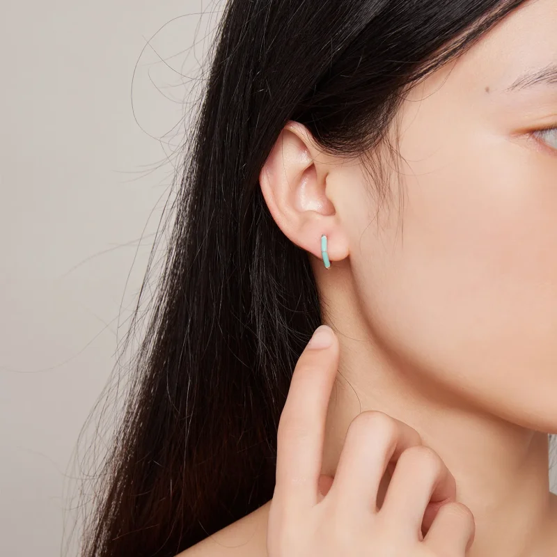 (zdjęcie do) Pandora Style Niebieskie Kolczyki Wisiorki z Błękitnym Diamentem - SCE1569-GN - Wyświetl 7