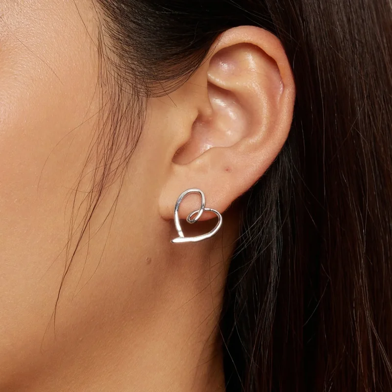 (zdjęcie do) Pandora Style Obrączkowe Kolczyki z Miłością - BSE871 - Wyświetl 6