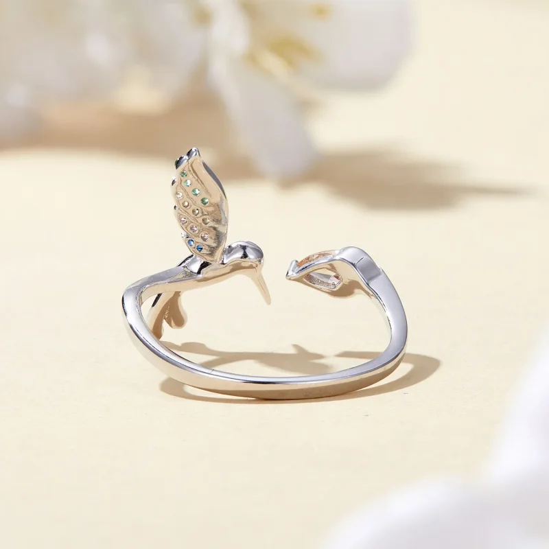 (zdjęcie do) Pandora Style Otwarte Pierścienie Koliber - BSR391 - Wyświetl 4