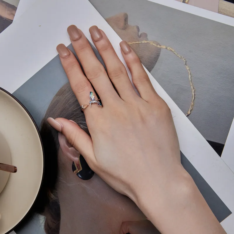 (zdjęcie do) Pandora Style Otwarte Pierścienie Koliber - BSR391 - Wyświetl 6