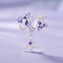Pandora Style Pansy Dangle - SCC2584
