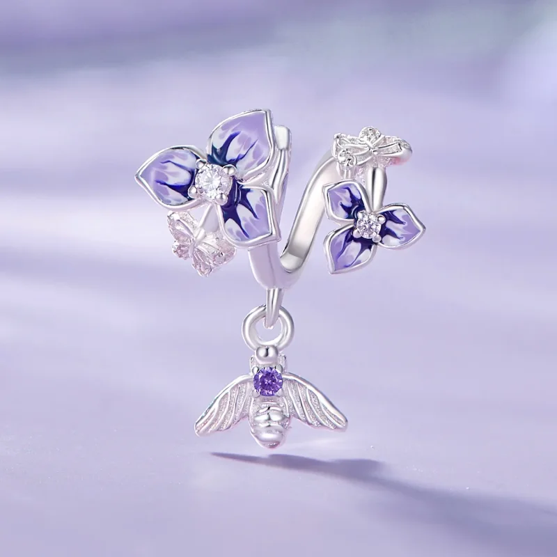 (zdjęcie do) Pandora Style Pansy Dangle - SCC2584 - Wyświetl 2