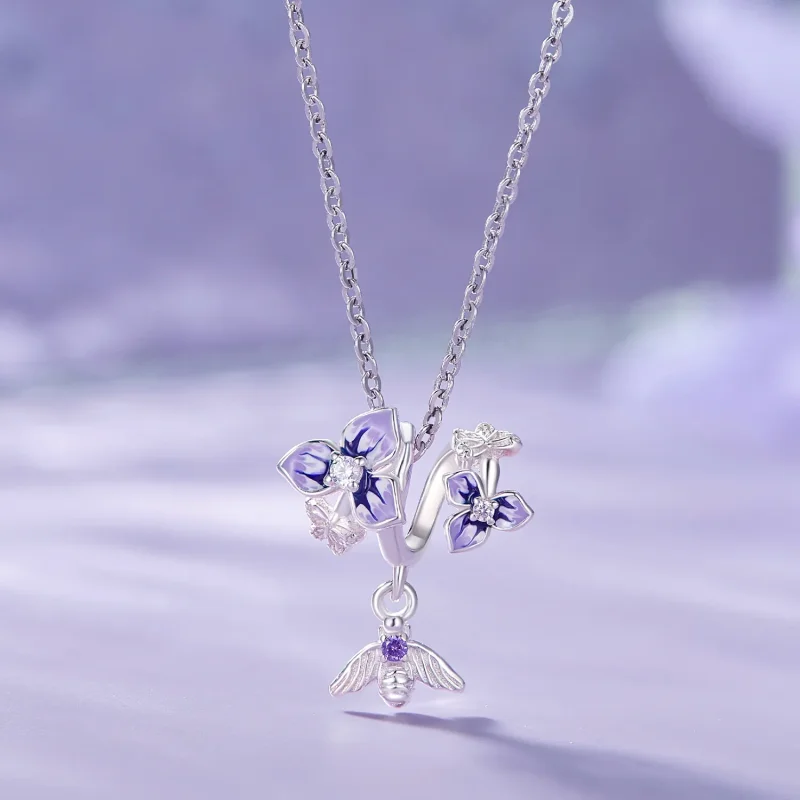 (zdjęcie do) Pandora Style Pansy Dangle - SCC2584 - Wyświetl 3