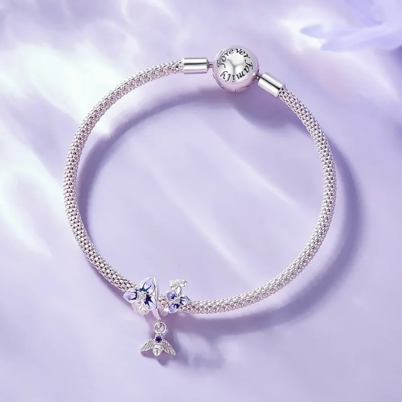 (zdjęcie do) Pandora Style Pansy Dangle - SCC2584 - Wyświetl 7