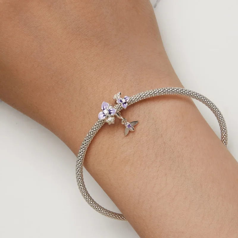 (zdjęcie do) Pandora Style Pansy Dangle - SCC2584 - Wyświetl 9
