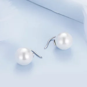 Pandora Style Perłowe Kolczyki w formie Sztyftu - BSE857