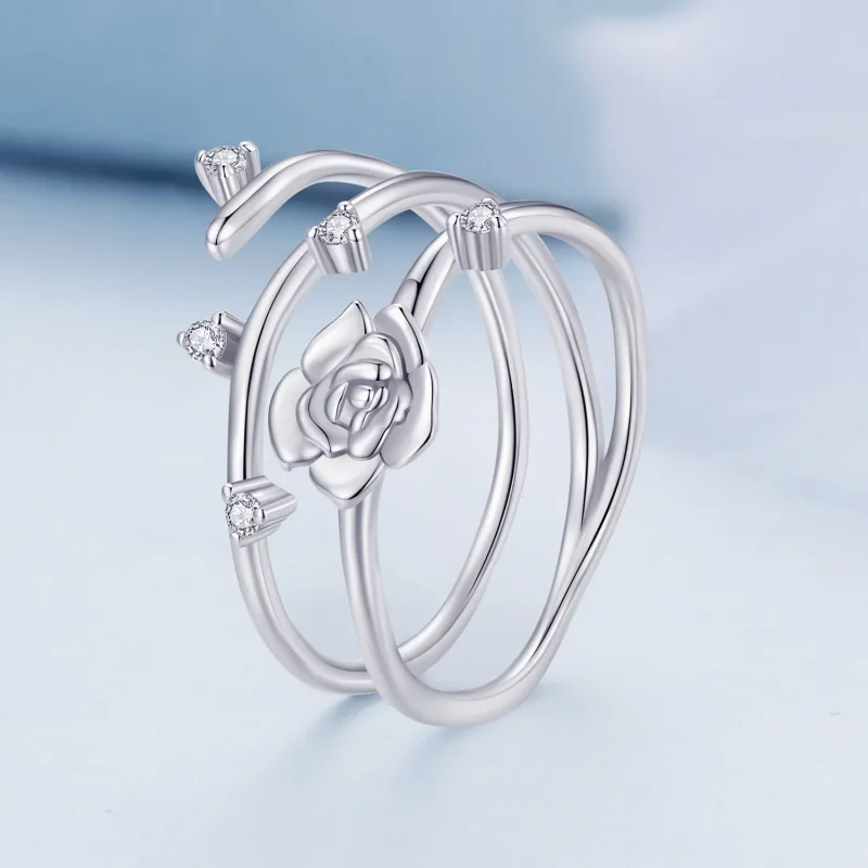 (zdjęcie do) Pandora Style Personalized Wielofunkcyjny Pierścień z Różanym Pnączem - BSR404 - Wyświetl 2