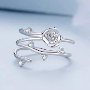 Pandora Style Personalized Wielofunkcyjny Pierścień z Różanym Pnączem - BSR404