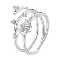 Pandora Style Personalized Wielofunkcyjny Pierścień z Różanym Pnączem - BSR404