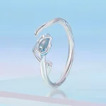 Pandora Style Pierścień otwarty z motywem tulipana - BSR465-E